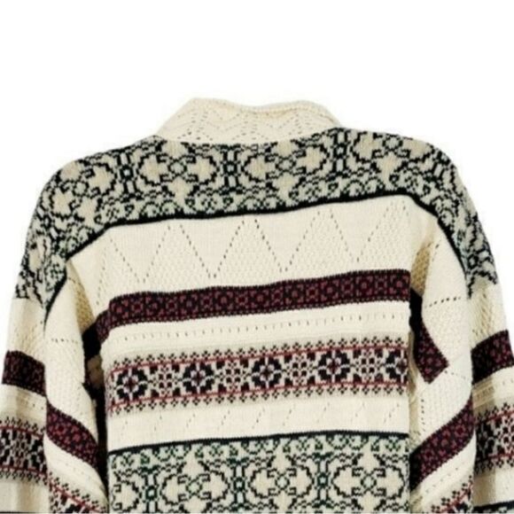 NEW Vintage 80s Interim Geometric Knit Grampacore Sweater Size Large - Picture 4 of 11